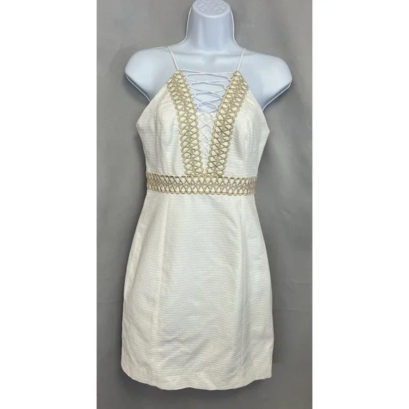 Lilly Pulitzer‎ Women's Trista Halter Sheath Dress US Size 00 - Picture 3 of 16